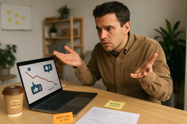 Empreendedor frustrado com os resultados digitais do seu negócio